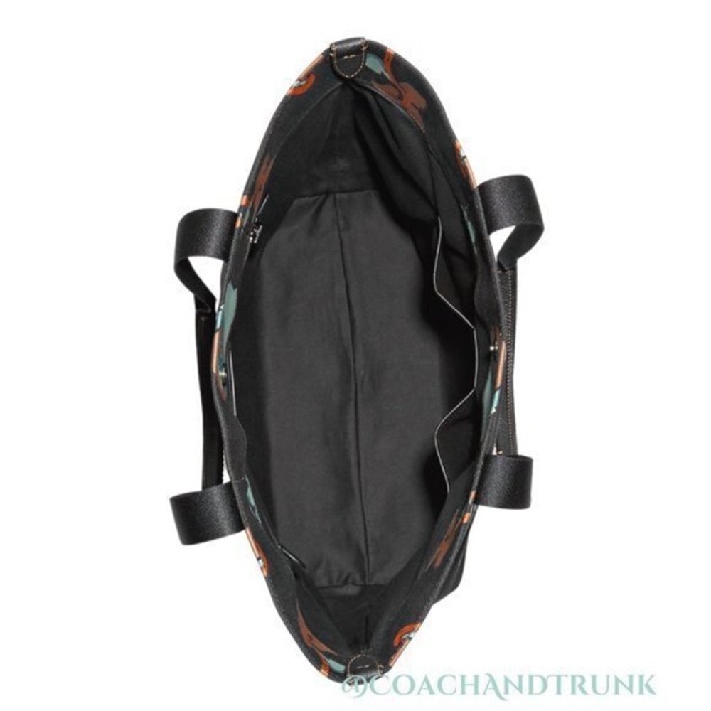 COACH LIMITED EDITION Field Tote 38 Leather Reinforced Bottom Gun Metal Accents - Picture 5 of 13